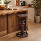 Vintage Swivel Bar Stool Industrial Coffee Kitchen Dining Chair Fire Hydrant Des