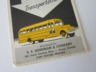 Vintage Carpenter School Coach Bus Ink Blotter Merriman Fort Wayne Indiana
