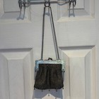 Antique German Silver Mesh Purse Ornate Engraved Frame Chain Handle Germany