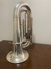King 1140 3 Valve Bb Tuba - Silver Plated
