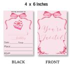 Pink Cake Birthday Party Invitations Girl Birthday Party Invites 20 Cards Wit   