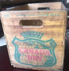 Vintage Canada Dry Ginger Ale Wood Wooden Crate Box - Metal Reinforced  1963 
