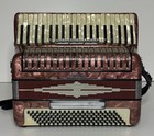 Pearl Maroon Morbidoni Diamond Piano Accordion Lm  41key 120bass  Italy Hardcase