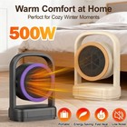Portable 500w Space Heater Small Electric Desk Heater Indoor Room Mini Warmer