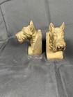 Vintage Bookends Scottish Terrier Scottie   Westie Dogs Cast Metal 6 1 4 