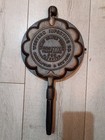 Western Importing Co  Rosette 981 Cast Iron Stovetop Heart Waffle Iron