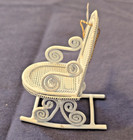 Vintage Miniature Dollhouse Furniture Metal Outdoor Rocking Chair