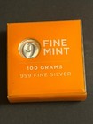 100 Gram Cast-poured Silver Bar - 9fine Mint  999 Fine Silver