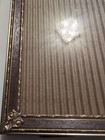 Vtg 8x10  Brass   Wood Look Metal Picture Frame Ornate Corners Filigree Gold