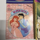 Golden Book Disney Paper Doll Book Lot Little Mermaid  Aladdin  Snow White
