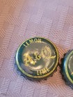 Rare Pair Of Vintage A   Q Lemon Lime Cork Soda Bottle Caps