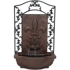 French Lily Polystone Outdoor Wall Fountain - Iron By Sunnydaze