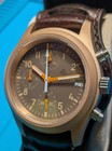Facet 3 Eyed Chronograph Watch With Satin Copper Colored Stainless Steel Case