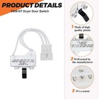 3406109 For Whirlpool Kenmore Sears Maytag Roper Estate Amana Dryer Door Switch