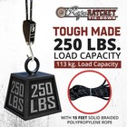 10025 3 8 Inch Block And Tackle Ratchet Tie Down  Rope Hoist Pulley Hoist  With