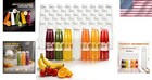48 Pack 8 Oz Plastic Juice Bottles With Tamper Evident Lids