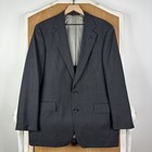 Cricketeer Suit Mens 42l Gray Checkered 2 Button Flannel Wool Pants 36x31 Pleat