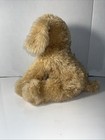 Fao Schwarz Tan Dog 11    Plush With Gold Bow  Tie
