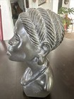 Vintage Zimbabwean Shona Style Stone Polished Bust Of African Woman