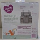 Parents Choice Nursery Organizer Gray Baby Changing Table Diaper Wipe Holder Nib