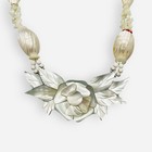 Vintage Lee Sands Mother Of Pearl Abalone Flower Statement White Acrylic Shell