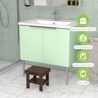 Wooden Step Stool Walnut Small Foot Rest For Bathroom Kitchen Kids Adults