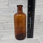 Vintage Amber Brown Apothecary Pharmacy Medicine Bottle Jar Glass 200 Mil  1845