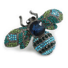 Vintage Inspired Large Statement Crystal Bee Brooch Corsage Women Jewelry Gift