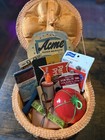 Vintage Mcm Wicker Singer Sewing Basket Filled With Vintage Sewing Accessories