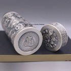 Solid Pure S999 Fine Silver Drinking Cup Wealth Dragon Pixiu Water Bottle 5 5inh