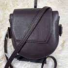 Tsuchiya Kaban Seizojo Gusset Code Mini Shoulder Bag Leather Brown Gold Hardware
