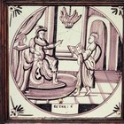 Antique Dutch Delft Manganese Tile 18th 19th C  Holland Framed Biblical Ester 6