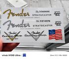 1sets Fender Custom Shop V Stratocaster Guitar Vinyl Uv Headstock Decals Sticker