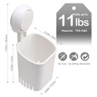 Suction Cup Kitchen Organizer  Toothbrush Razor Holder  Wall Mount  White