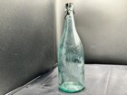 Antique C w m  Arnold South Bend  In Aqua Quart Blob Beer With Bail