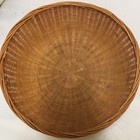 Woven Wicker Basket Home Decor Os Brown Round Natural Fiber Cottagecore
