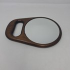Mirror Unique Vintage Wooden Hand Held Mirror Oak 9   