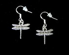 Buy 2 Get 1 Free dragonfly Dangle Silver Earrings sterling Hook gift For Her