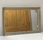 Vintage Vanity Tray Glass Mirror Ornate Floral Metal Rectangle 15 5x10 5 - As Is