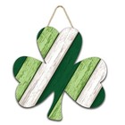 St Patrick Day Wooden Hanging Wreath Decoration Shamrock Hanging Sign Wood For 
