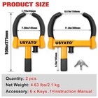 Heavy Duty Wheel Lock Anti Theft Trailer Car Boot Lock 11 4 Inch 6 Keys Yellow B