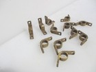 Antique Brass Stair Rod Clips Vintage Pipe Rail Pole Clips Only X12   14mm Hole