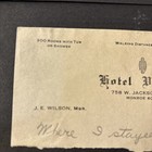 1923 Hotel Vernon Receipt Stub Chicago Illinois 758 W  Jackson Blvd