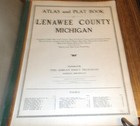 1921 Atlas And Plat Book Lenawee County Michigan  Tecumseh Blissfield Raisin Etc