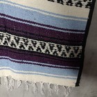 Traditional Mexican Poncho One Size Fits All Blanket Serape Gaban Blue Purple