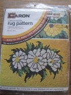 2 New Vtg Latch Hook Rug Patterns Caron 20x27 3013 Daisies 3011 Oriental Flowers
