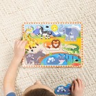 Melissa And Doug Safari Wooden Peg Puzzle  7 Pieces  Wild Animals For Kids