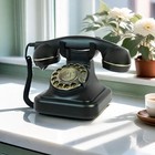 Vintage 1930s Retro Telpal Black Rotary Dial Corded Landline Phone