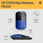 Hp Z3700 Wireless Mouse Blue glossy Black 7uh87aa  Genuine Usa Seller