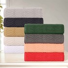 Zero Twist Cotton Solid And Jacquard Elegant Chevron 12-piece Assorted Towel Set